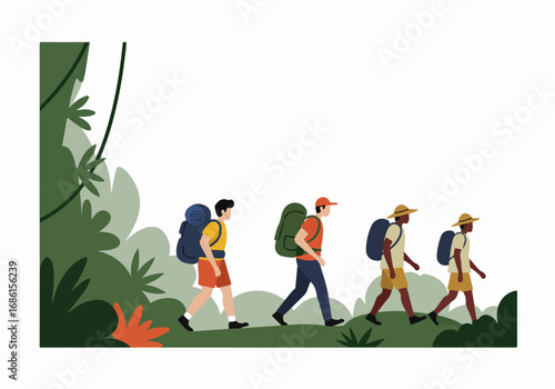 Diverse group of people characters in various outfits