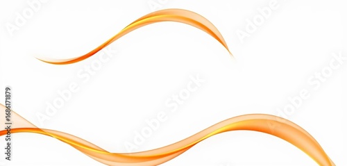 Abstract orange wavy lines on a white background, creating a dynamic and energetic design, background design, curve
