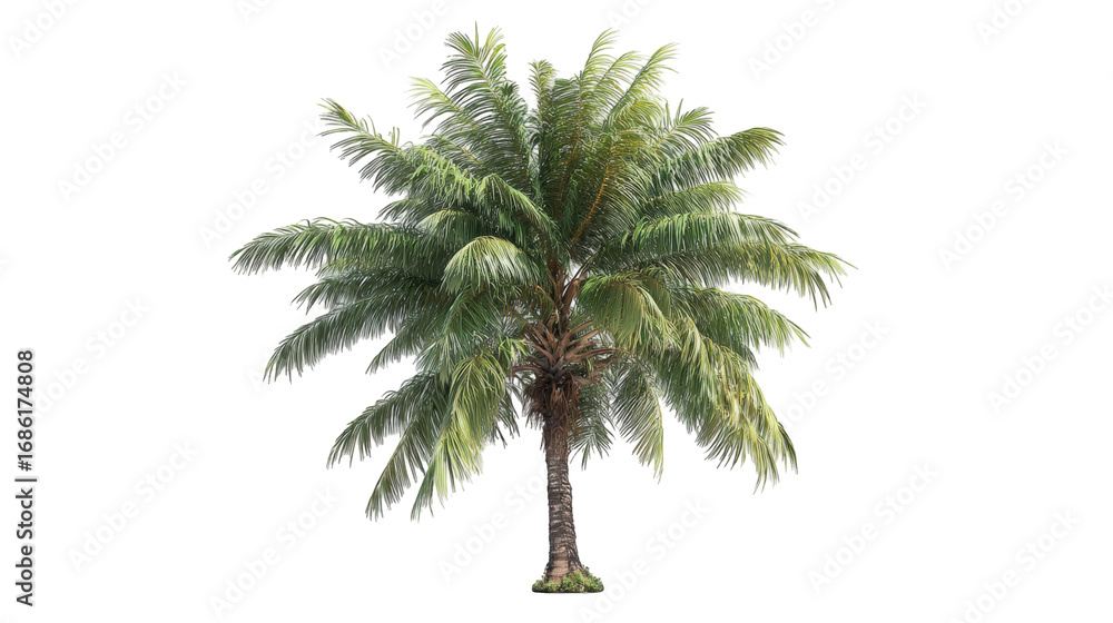 Obraz premium Palm tree, vibrant green leaves