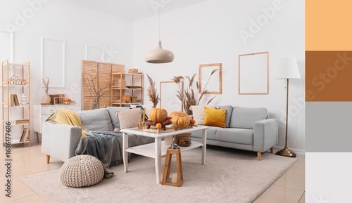 Interior of light living ro...