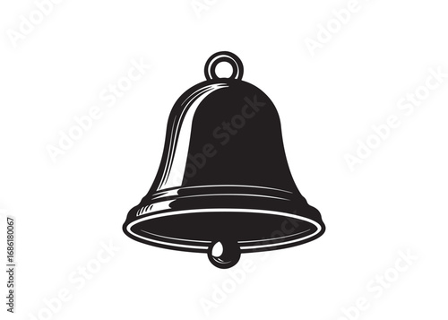 Bell silhouette vector illustration isolated on white background.