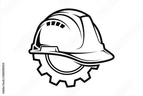 Construction Helmet with Gear