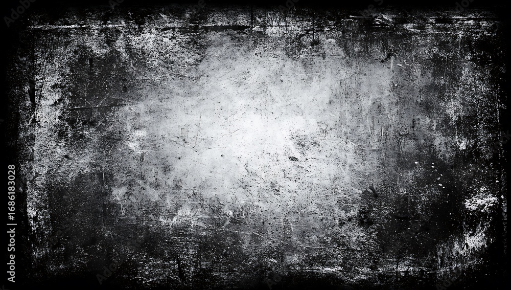 Fototapeta premium Heavily distressed dirty grunge texture vignette effect background