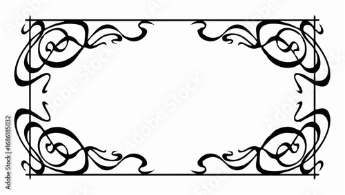 Frame in art nouveau style. D...