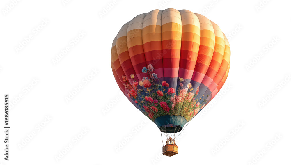 Fototapeta premium Hot air balloon in flight