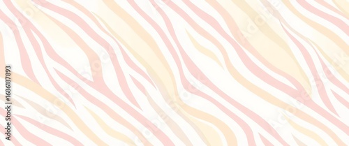 Seamless pastel zebra stripes, soft muted colors on white,  fabric,  digital