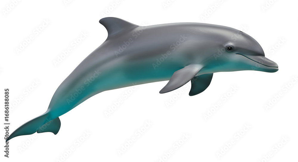 Fototapeta premium A graceful dolphin leaping high above the ocean waves a majestic marine mammal in its natural habitat beautiful creature wildlife photography
