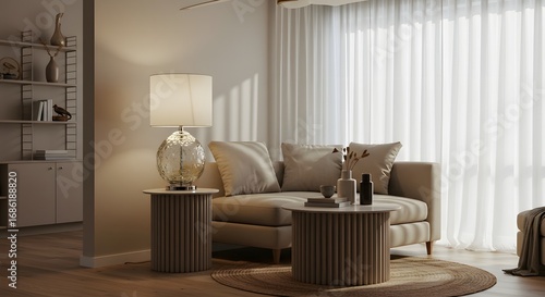 Modern Living Room Interior with Stylish Furniture and Decor