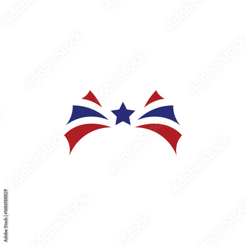Patriotic Wing and Star Logo Icon Design