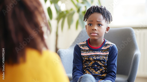 A single parent and child in a therapy session working on emotional bonding.