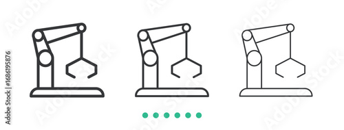 Robotic icon. Thin line icon vector