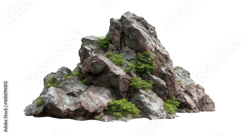 Rocky outcrop with vegetation