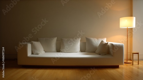 relaxing nighttime interior setup