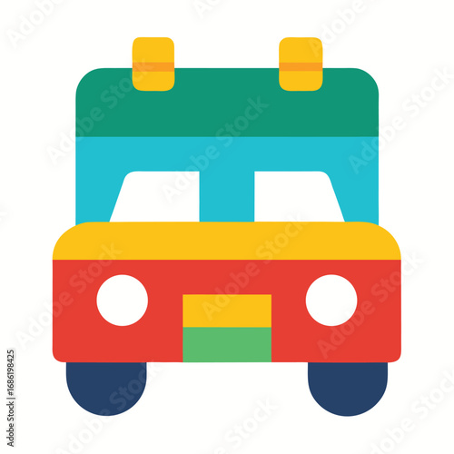 Cartoon ambulance truck illustration