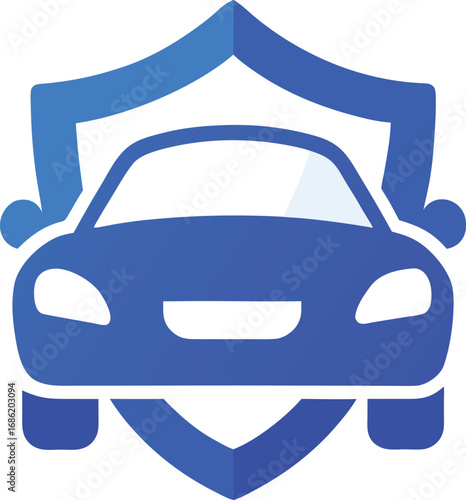Car with shield icon