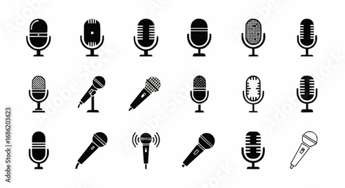 Microphone Icons Set