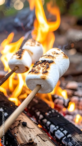 Campfire treats roasting over flames