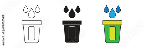 Electrical waste vector icon. Green electrical waste icon.