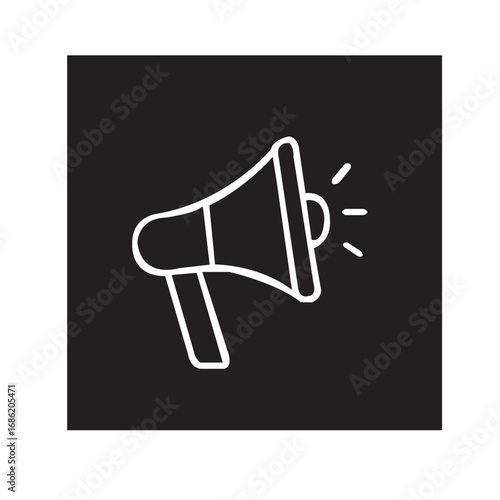 Simple Megaphone Icon in Line Style