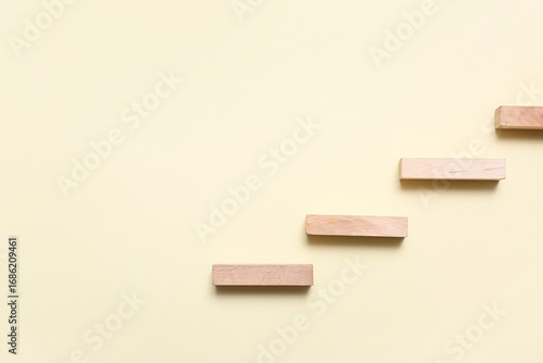 Ladder made of wooden block...