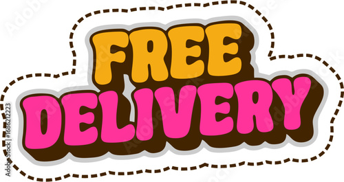 Free delivery promotional text