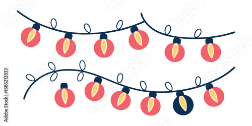 Whimsical Christmas Lights Garland Festive Holiday Cheer