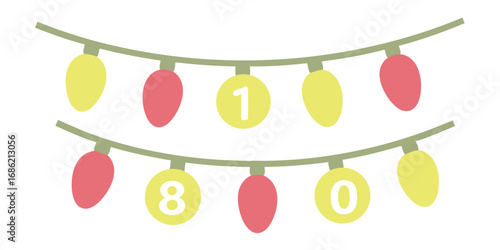 Festive Holiday Lights Spell Out 2018 Decoration