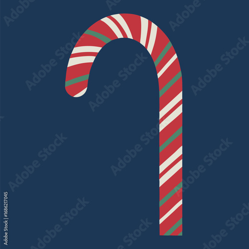 Festive Candy Cane Vector Design for Holiday Cheer