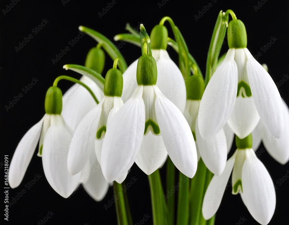 Obraz premium Close-up of snowdrops