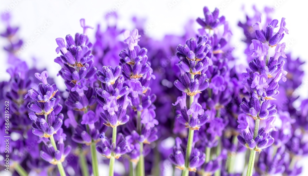 Fototapeta premium Close-up of vibrant purple lavender blossoms