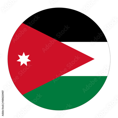 Circle Jordan Flag Asian Country