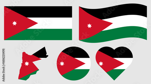 Free Download Collection of Jordan Flags Asian Country - GFXLoad