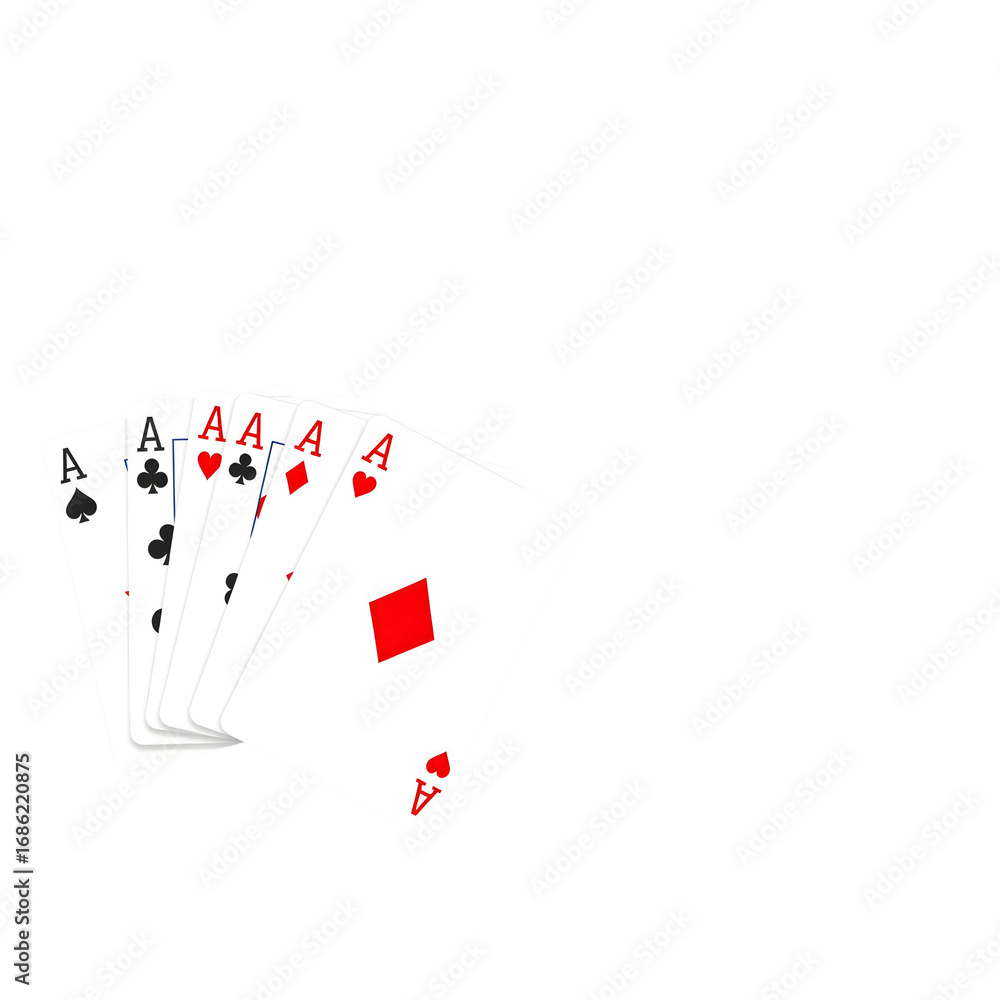 Obraz premium Red and Black Playing Cards for Poker Night and Casino Games