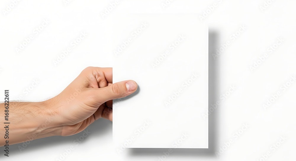 Obraz premium Flyer Mockup Held by a Hand