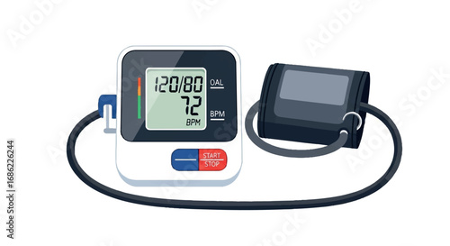 Blood Pressure Monitor Device for Health Checkup.