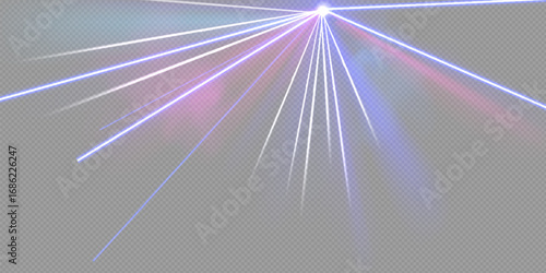 Rainbow crystal star. Crystal ray light, sun shines rainbow red yellow and blue color. Optical fire light effect. Vector lens glare leakage glare reflection effect. Sparkle shine.