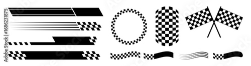 Checkers Drive Racing Flags and Checkered Elements.