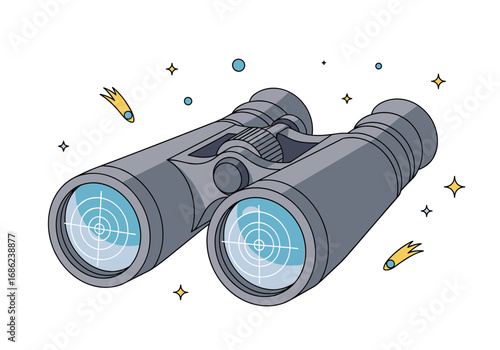 Advanced binoculars with clear targeting reticles for enhanced long-range observation and exploration