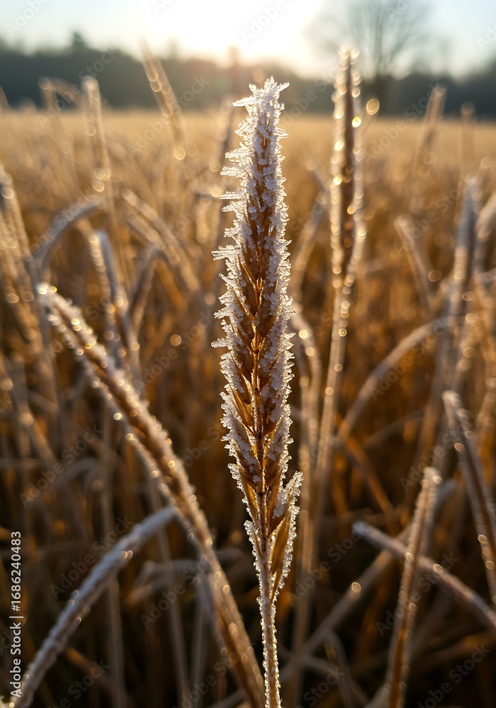 Fototapeta premium 霜の朝焼け