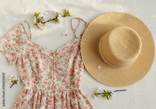 Wallpaper Mural 春の衣裳と麦わら帽子 Torontodigital.ca