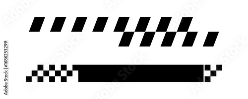 Checkerboard, Checkered Racing Stripe Vector Graphics.