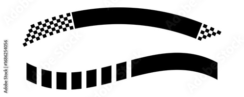 Checkerboard Abstract Racing Track Design Elements.