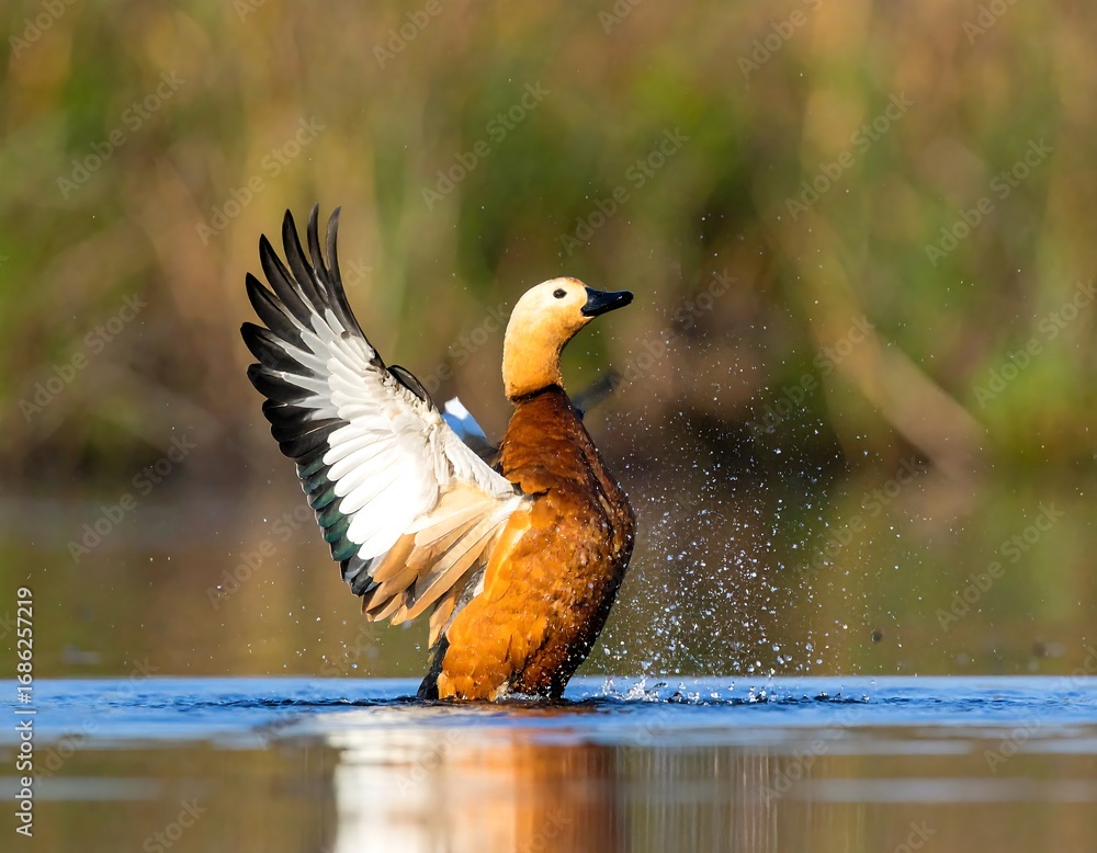 Obraz premium Duck in shallow water (1)