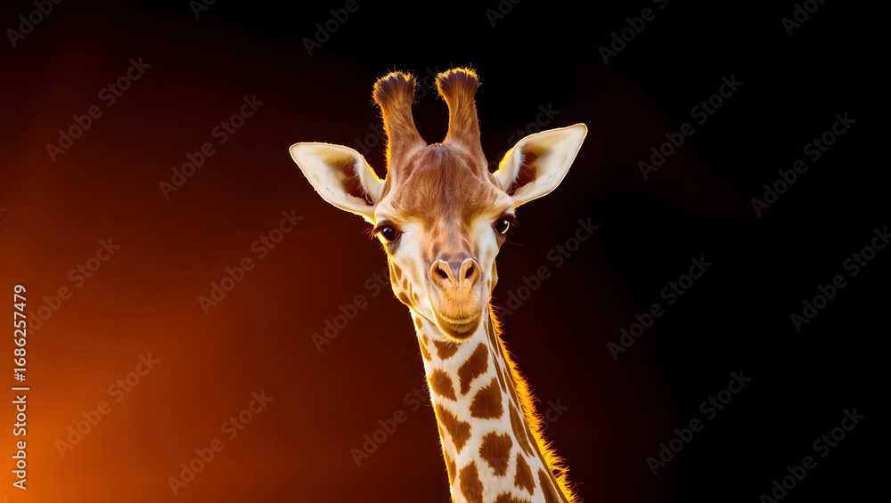 Obraz premium Baby Giraffe Morning