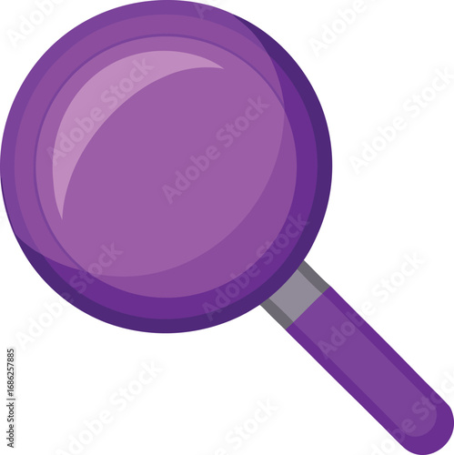 Simple purple magnifying glass icon