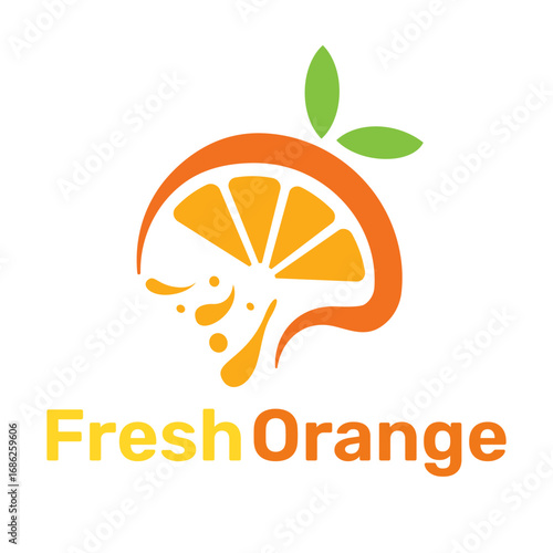 Fresh orange logo vector illustration, Fresh Orange Slice Logo Designs concept