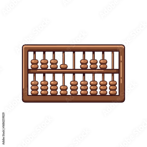 Traditional Wooden Abacus for Calculation and Learning.