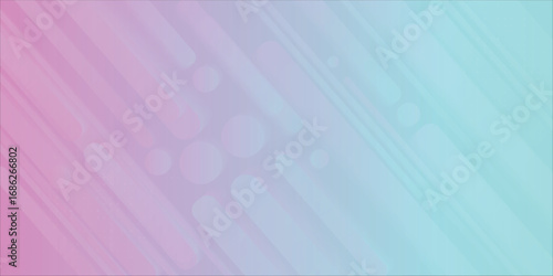 Abstract Gradient With Pink and Blue Geometrical Shapes