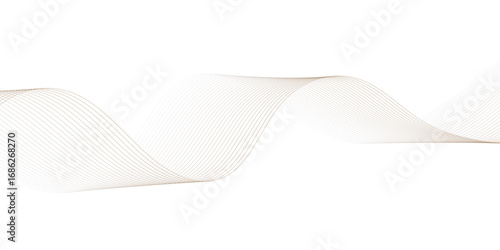 Abstract line wave background. Technology abstract lines on white background. Undulate Grey Wave Swirl, frequency sound wave, twisted curve lines with blend effect.