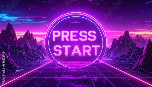 Retro game press start